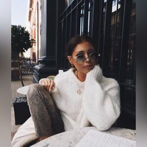 Zara Beige and Black Snake Print Patterned Leggings